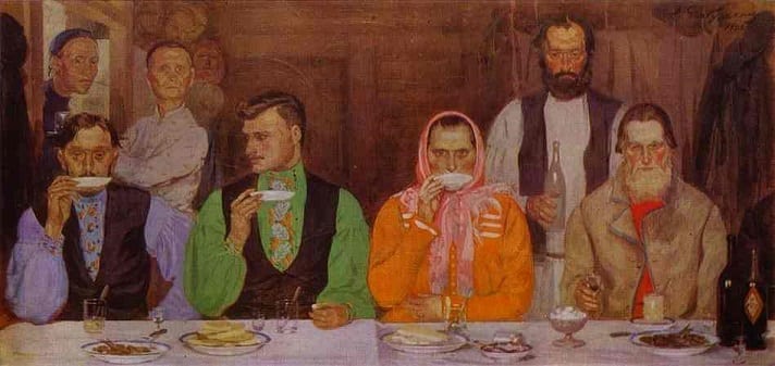 Russian tea painting