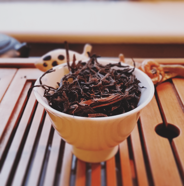 Dry Guatemala black tea leaves