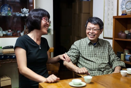 Shiuwen Tai with Master Zhen. Photo by Jake Knapp.