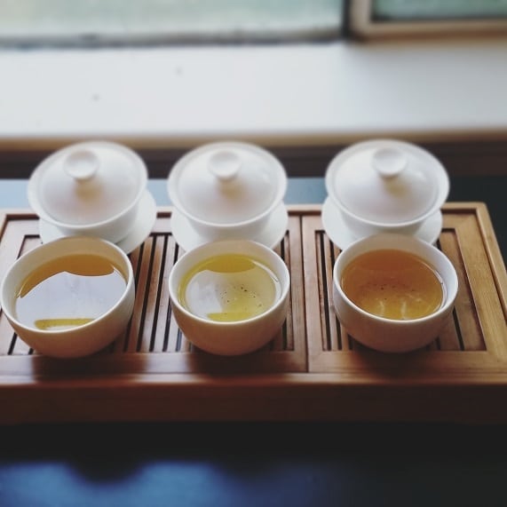 All three oolongs brewed