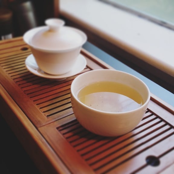 Lan Hua Oolong brewed