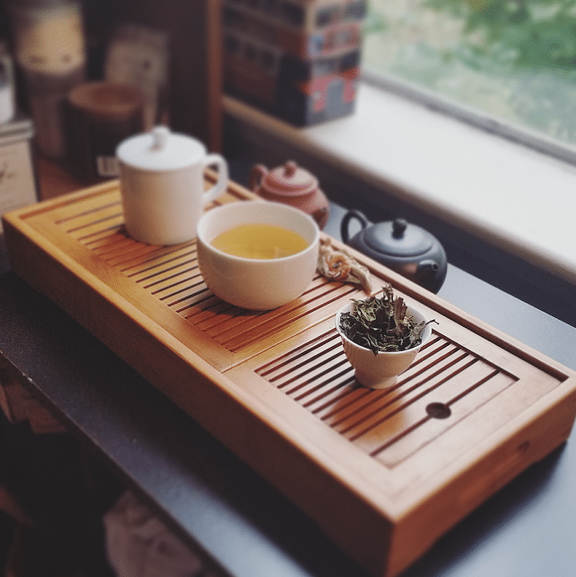 Kumaon white tea brewed