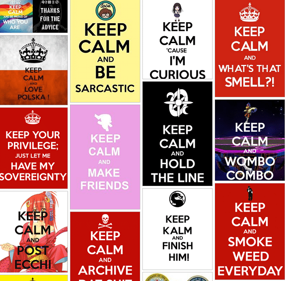 Keep Calm Iterations