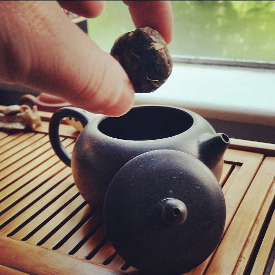 puerh ball and yixing